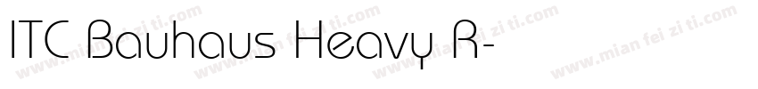 ITC Bauhaus Heavy R字体转换